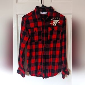 Disney Mickey's Tree Farm Flannel Button-Up